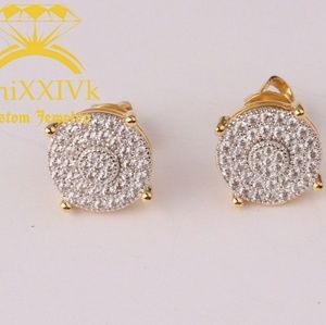 Iced Out Custom 3 Stripe Studded Earrings